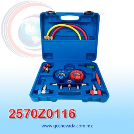 KIT DE MANOMETRO 36 R-134 / R-12 (METAL) PAQ .5 NEVADA ASIA