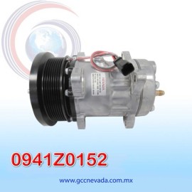 COMPRESOR 709 SHD7H15 4737/4595 TOMA HORIZONTAL MUFFLER PAD GK R-134-A 8 OREJAS 8PK 132MM 12V NEVADA ASIA