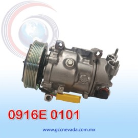 COMPRESOR PEUGEOT 307 / 308 AÑO 04/15 / CITROEN C3 C4 C/VALV ELECT 6PK 119MM 12V SANDEN FRANCIA