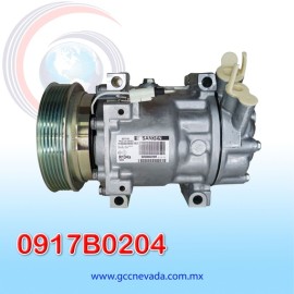 COMPRESOR RENAULT CLIO / LOGAN / SYMBOL / KANGOO AÑO 06/09 / NISSAN PLATINA 2004 R-134-A 6PK SD7V16 SANDEN JAPON